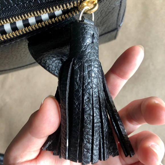Kate Spade Black Pebbled Leather Tassel Satchel - Picture 14 of 15